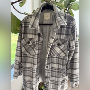 Thread & Supply Black and White Plaid Jacket (M)